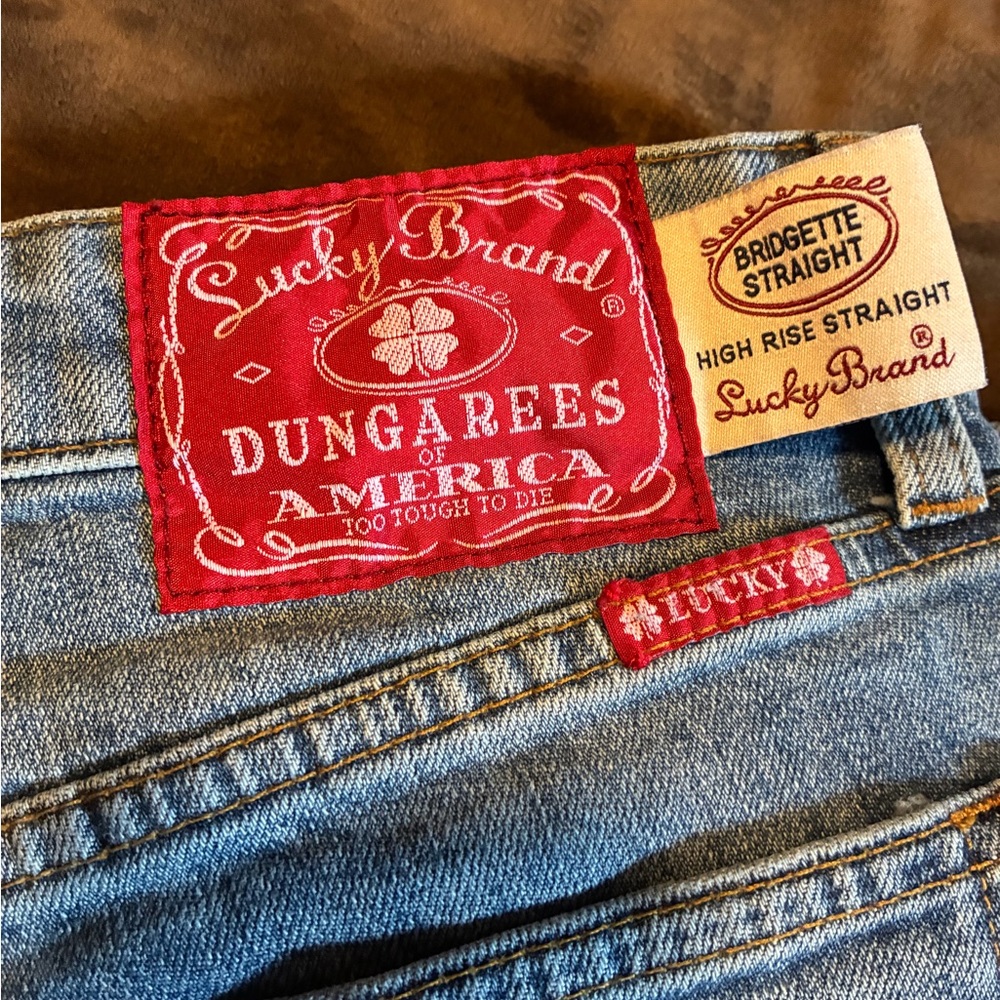 Lucky Brand, Bridgette Hi-rise Straight Jeans with embroidered Side Graphic, 28 - Picture 8 of 14